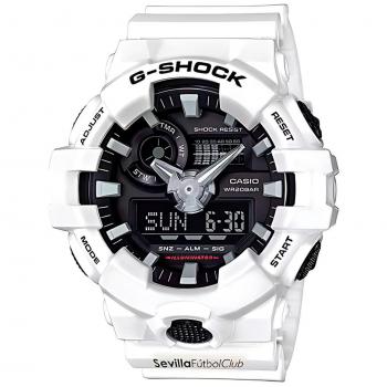 Reloj Analógico Casio GA-700SFC-7AER para Hombre, 55mm, diseño resistente, cronómetro, resistencia al agua hasta 200 metros, iluminación LED, correa de resina