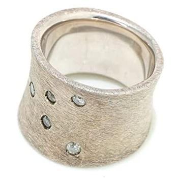 Anillo de Mujer Demaria DMAN4051197BR16 Talla 16 Acabado Plateado Texturizado Perforado