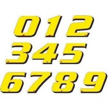 Puig 4258G Adhesivo Número 5, 115 mm, Color Amarillo, 5 Unidades