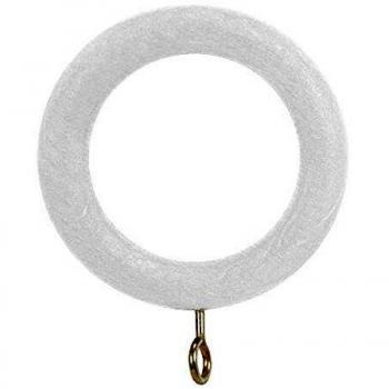 Anilla Madera Lisa con Hembrilla 29x45 mm. Blanco