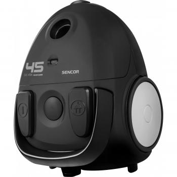 Aspiradora con Bolsa Sencor SVC 45BK-EUE3 - Motor ECO 850 W - 79 dBA - Capacidad 1.5 L - Color Negro