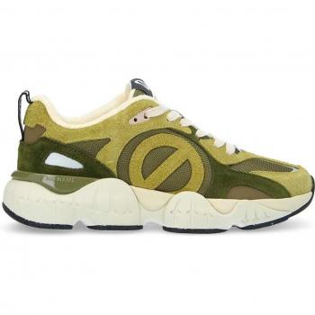 Zapatillas Krazee Runner de piel y malla reciclada para hombre, ultraligeras y casuales, color verde