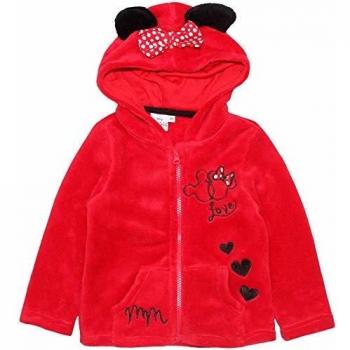 Disney Minnie Mouse - Sudadera con Capucha y Cremallera, diseño de Minnie Mouse Rojo Rosso 5-6 Años