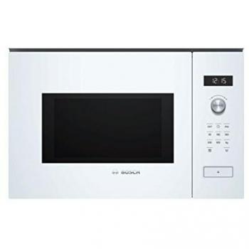Horno microondas empotrable monofunción Bosch Serie 6 BFL554MW0, 25 litros, 900 Watt, color blanco