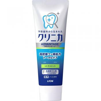 LION Clinica Advantage Citrus Mint Vertical Toothpaste 130g - Cavity Prevention Formula