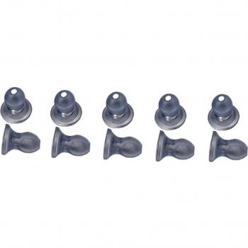 10 x Coodio Nipple Tapones para los oídos Reemplazo Para Transparente Tubo Acústico Auriculares Auricular Transceptor Emisor y Receptor Radio