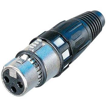 Neutrik NC3FXCC Silver 3-Pin XLR Female Connector