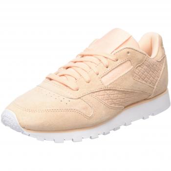 Reebok Cl LTHR Woven EMB, Zapatillas de Deporte para Mujer, Beige