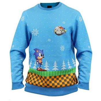 Official Sonic The Hedghog Green Hill Zone Christmas Jumper/Ugly Sweater - UK XL/US L