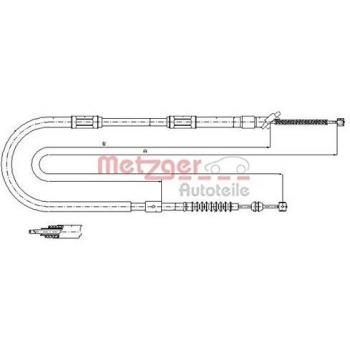 Cable de freno de mano Metzger 17.1042 para Toyota Starlet P9, trasero derecho