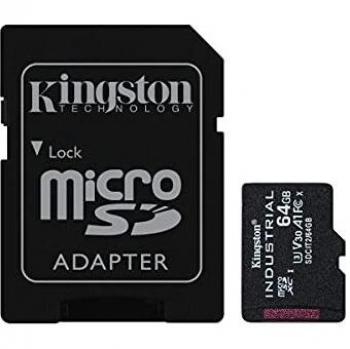 Kingston Technology Industrial 64GB MicroSDXC UHS-I Class 10 Memory Card