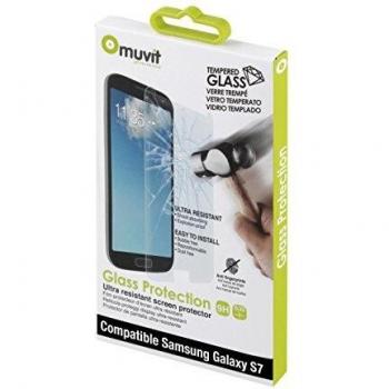 Muvit MUTPG0092 - Protector de pantalla de 0.33 mm para Samsung Galaxy S7