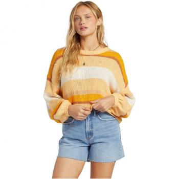 Jersey de mujer Sol Time Billabong en color amarillo con diseño de manga larga