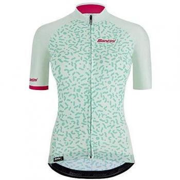 Santini Womens Tono Chromosone Jersey Camiseta de Trineo, Mujer, Verde, Extra-Small
