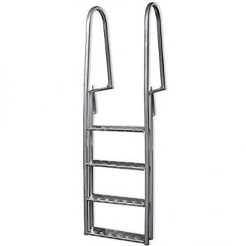 vidaXL Escalera Seguridad Piscina Elevada 4 Peldaño 167 cm Escalerilla Escalón