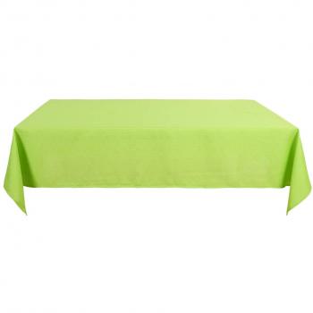 Deconovo Manteles de Mesa Rectangular Efecto Lino para Cocina 130 x 160 cm Verdad