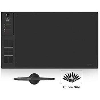 HUION WH1409 13.8 x 8.6 Pulgadas Wireless Graphics Drawing Pen Tablet + Accesorios, Compatible con Mac y Windows