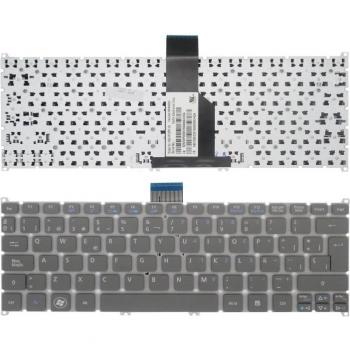 Teclado para Acer Aspire S3, S5, V5-121, One 756 Travelmate B1 Gris