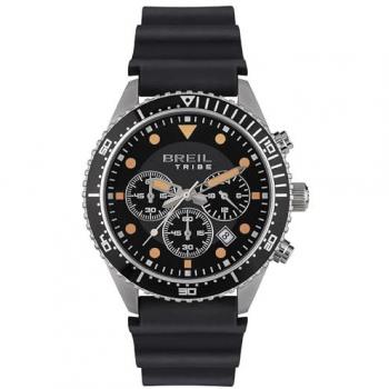 Reloj Cronógrafo de Cuarzo BREIL Sail Mono-Color Negro con Correa de Poliuretano EW0585
