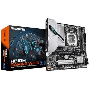 Placa Base GIGABYTE H810M GAMING WIFI6 mATX - Soporte para Procesadores Intel Core Ultra (Serie 2), VRM 4+1+2 Fases, hasta 6400 MHz DDR5,