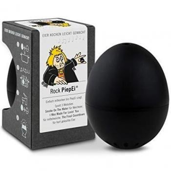 Brainstream A000931 Temporizador para Huevos, Negro, Rock PiepEi