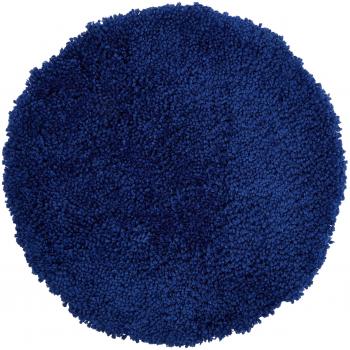 Alfombra de Baño Redonda de Microfibra Antideslizante y de Secado Rápido Ø60cm Azul Marino