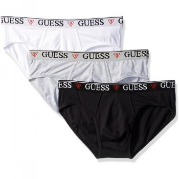 Guess Brief 3Pack, Ropa Interior Deportiva para Hombre, Negro