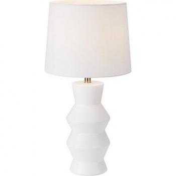 Lámpara de Sobremesa Sienna Cerámica Blanca 1 Bombilla 46cm
