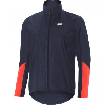 Gore Wear Chaqueta Impermeable de Ciclismo para Mujer, C7 Women Gore-Tex SHAKEDRY 1985 Vis Jacket, 34, Azul/Naranja, 100409