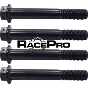 4x RacePro - Negro Perno De Caliper Titanio Perforado De La Raza - Suzuki GSXR600 2011