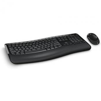 Microsoft – Wireless Comfort Desktop 5050, Ratón y teclado QWERTY español, Negro