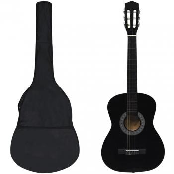 vidaXL 8 Piece Classical Guitar Beginner Set Black 3/4 36