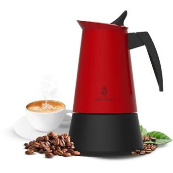 Cafetera Italiana Cecotec Piccolina 200 - 100ml, Acero Inoxidable, Apta Inducción, 2 Tazas, Filtro Premium, Válvula de Seguridad, Mango Termorresistente
