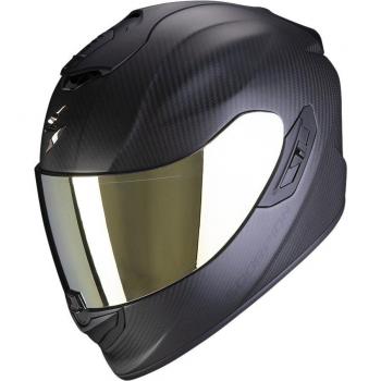 Scorpion Casco Integral EXO-1400 Evo II Air Negro Mate, Casco de moto integral, color negro mate, modelo EXO-1400 Evo II, tecnología de ventilación Air, diseño aerodinámico, homologación E
