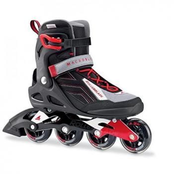 Rollerblade Patines Macroblade 80 Negro, Hombre, Blanco/Rojo, 280
