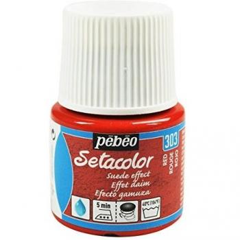 Pintura Textil Setacolor Efecto Ante 45 ml - Rojo