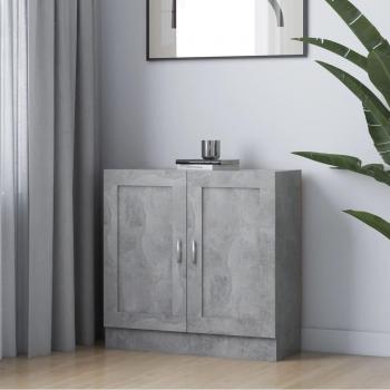 Librería de hormigón gris 82,5x30,5x80 cm madera multicapa