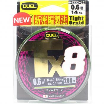 Yo Zuri Duel P.E Line TX8 200m Trenzado 0.6 6.4Kg (0,13 mm) LG H4332-LG