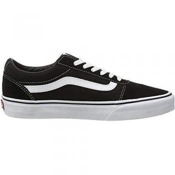 Vans Ward Suede Canvas Trainers - Black/White - Male - Size: 10 UK