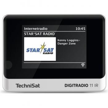 TechniSat DIGITRADIO 11 IR - Radio de mesa DAB+, FM, Internet y Bluetooth con pantalla y control remoto, color negro/plata