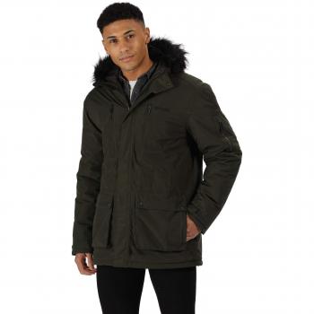 Regatta Salinger - Parka Impermeable y Transpirable para Hombre, Hombre, Color Verde Oscuro, tamaño 5XL