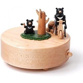 Caja de musica de madera Oso