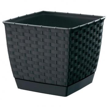 Maceta Ratolla Square 2,5L - Alta Calidad, dimensiones (mm) 165x165x142, color antracita
