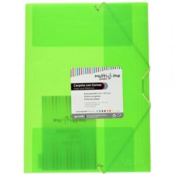 Grafoplas 04801820zpack de 6 carpetas con gomas multiline tamano folio color verde