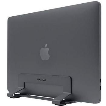 Macally vcstand space saving and stylish steel stand for macbook macbook air macbook pro and any laptop between 63 and 11916 cm to 3 cm space gray