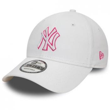 Gorra New Era 9FORTY Team Outline New York Yankees Unisex - Blanco/Rosa - Talla: One Size