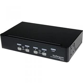 StarTech.com 4 Port Professional VGA USB KVM Switch with Hub - 1U Rack-mountable KVM Switch