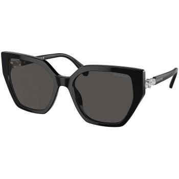 Swarovski SK6016 Women's Sunglasses Black Size 56 Geometric Design