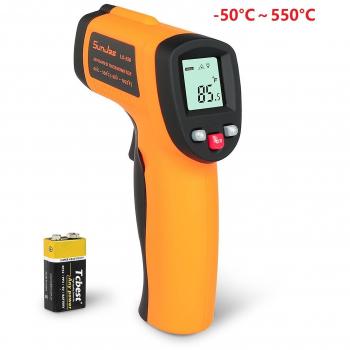 SunJas Digital Dual Láser Infrarrojo Termómetro IR Temperature Medida Pistola