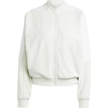 Chaqueta de chándal adidas Tiro CB para mujer, color jacris, diseño moderno, tejido transpirable, corte ajustado, cierre con cremallera completa, bolsillos laterales con cremallera
